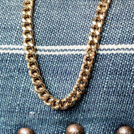 14k Yellow Gold Curb Link 23 in Chain Necklace