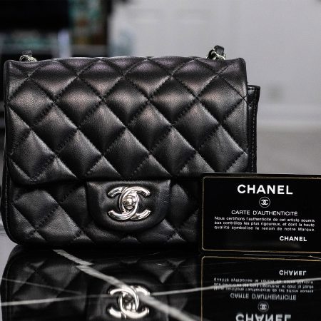 Chanel Black Caviar Quilted Mini Single Flap Bag