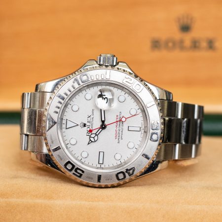 Rolex 16622 Yacht-Master Stainless Steel Gray Dial Watch With Box and Papers