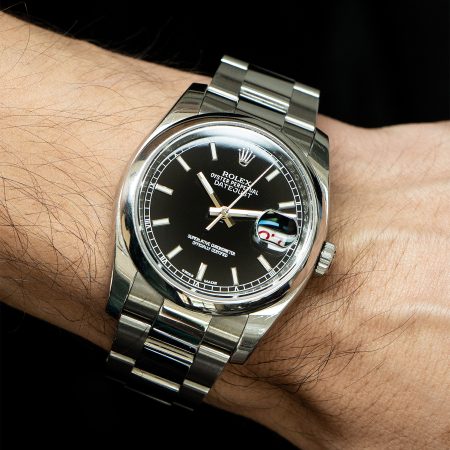 Rolex 116200 Datejust 36mm Black Dial Stainless Steel Watch